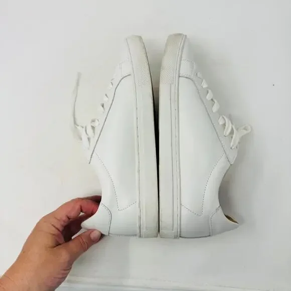Quince White Leather Low-Top Sneakers with Tan Lining - Picture 13 of 14